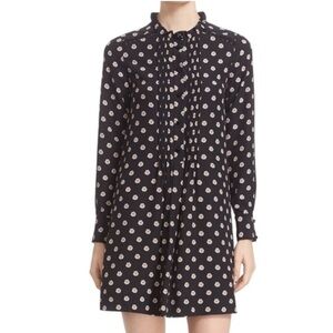 Kate Spade Black Dress with Pink Floral Accents small ditsy floral